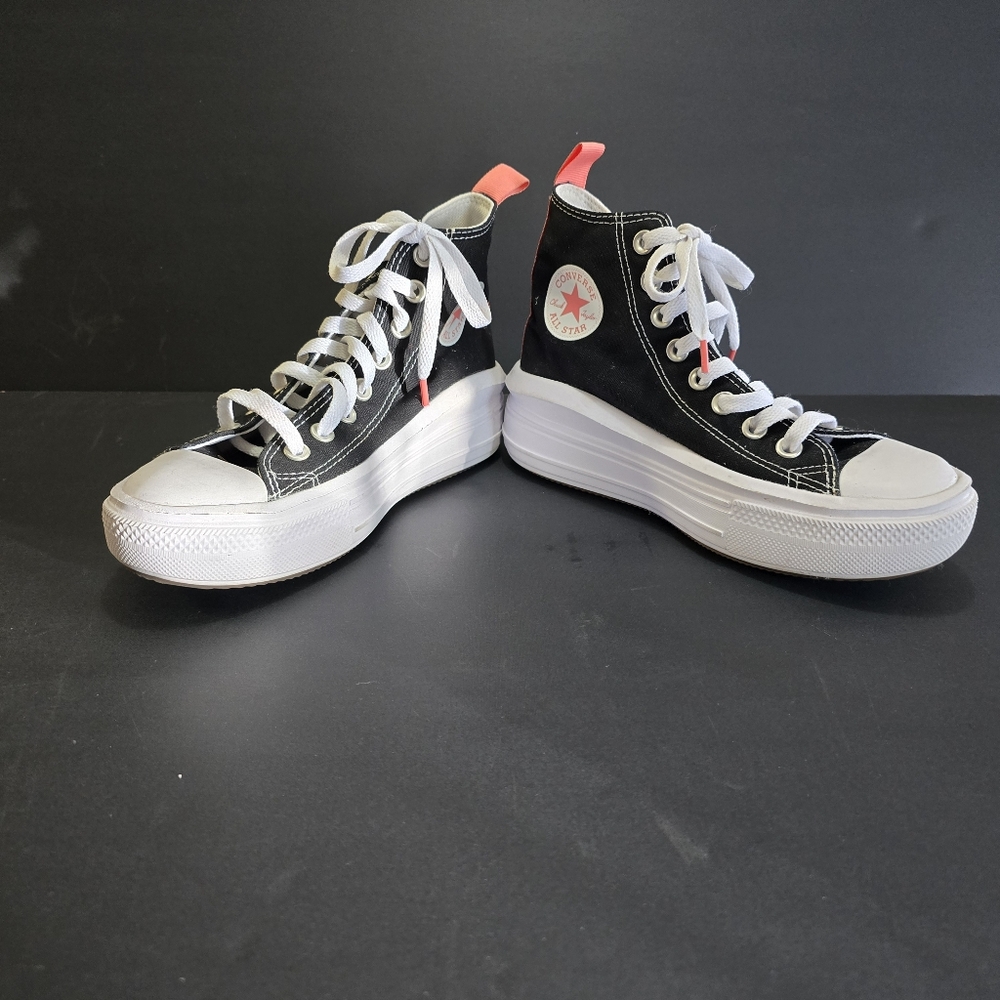 Chuck Taylor All Star Move Platform Canvas, Black, Pink salt, white. - Picture 2 of 16